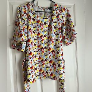 Ann Taylor floral size small short sleeve blouse